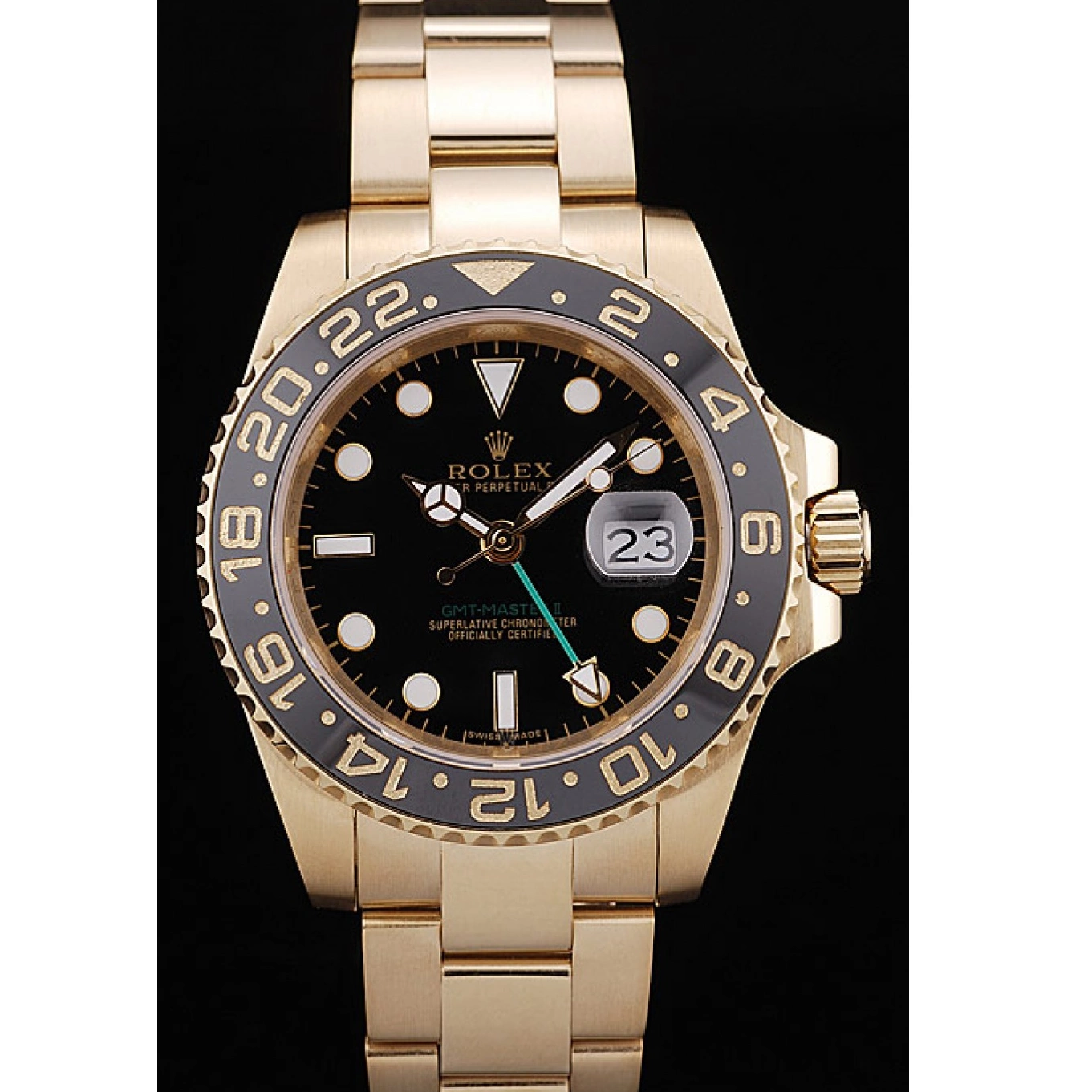 Best AAA Replica Sites II Black GMT Dial Rolex 98228 Black Master Ceramic Bezel 0717